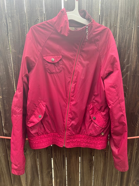 Y2K Upcycled raspberry Burton windbreaker jacket w