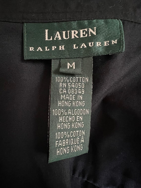 1990s Ralph Lauren Black Tuxedo Shirt - image 5