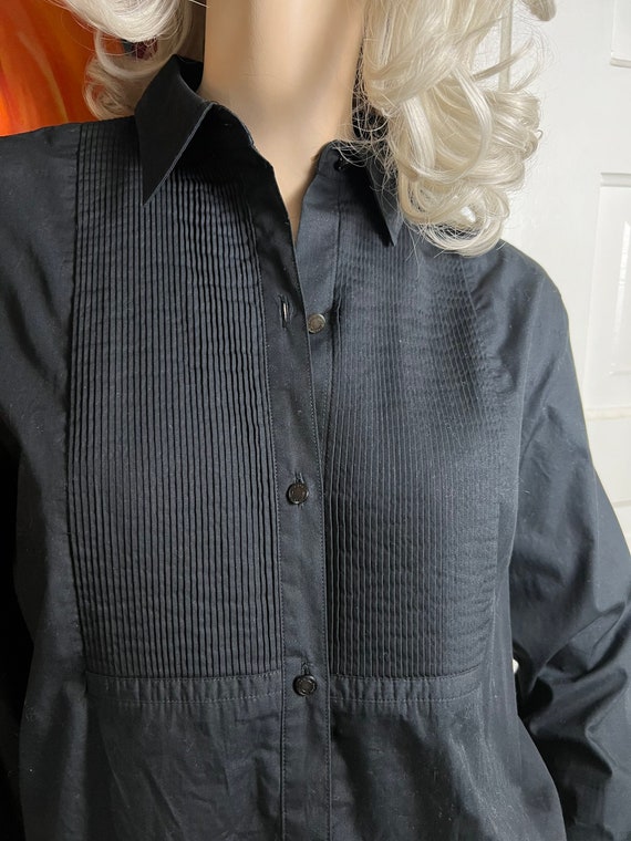 1990s Ralph Lauren Black Tuxedo Shirt - image 2