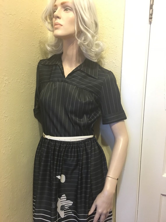 Pin stripe rockabilly secretary dress