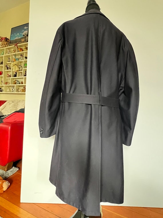 Vintage Sears Mens Store Navy Blue Dress Trench R… - image 3