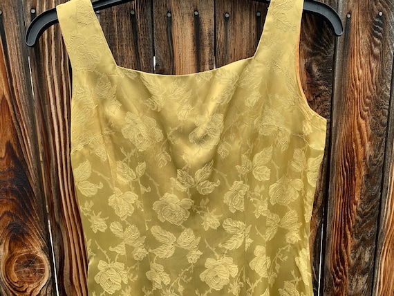 Hollywood 1950s Metallic Gold Silk Brocade Sleeve… - image 6