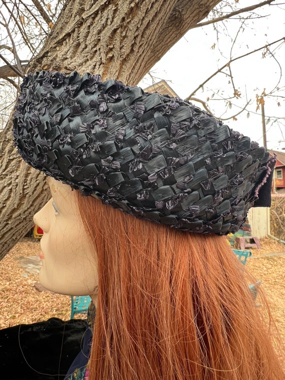 Women's Raffia Braid Bow Ribbon Band Accented Large Brim Sun