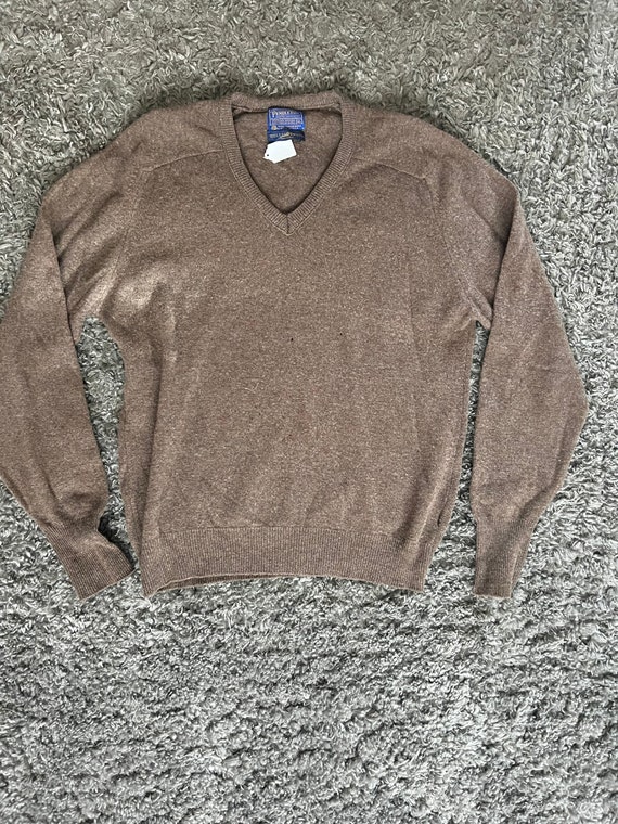 Vintage Pendleton cocoa color v neck sweater