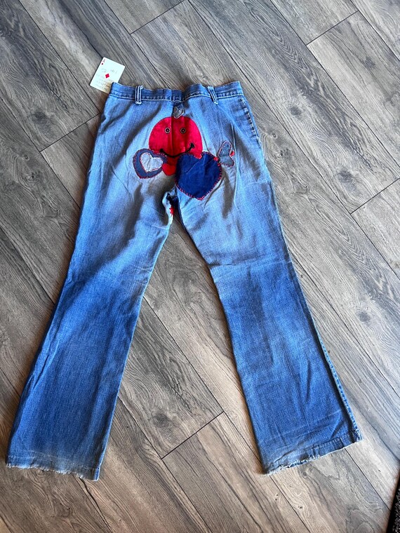 1970s Prides Crossing patchwork denim true vintage bell bottoms