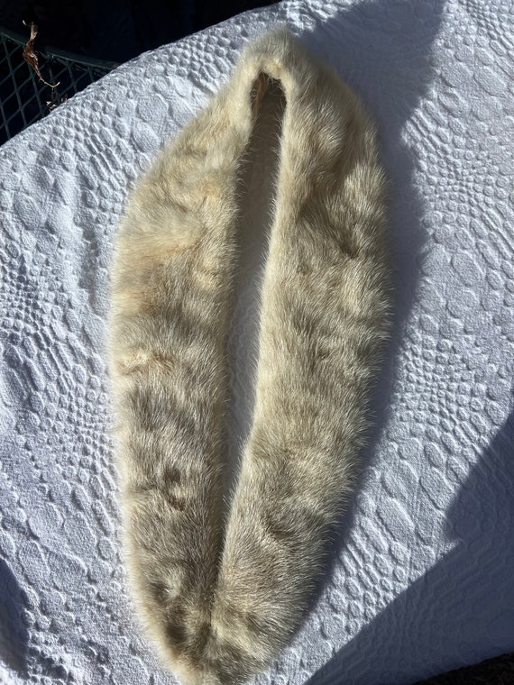 Vintage blonde mink fur collar - image 5