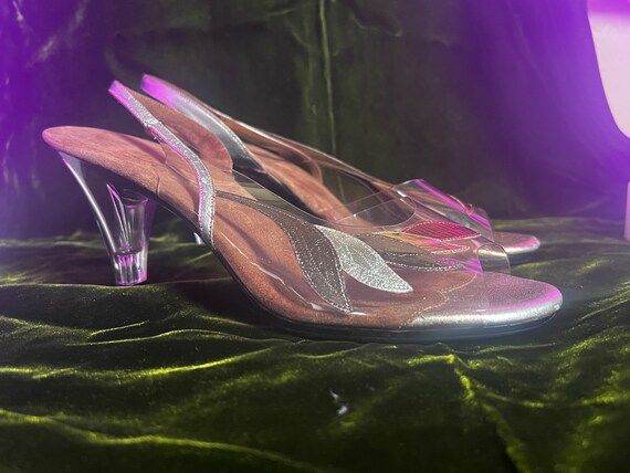 1970s Dezario by Chris clear acrylic Disco pumps … - image 3