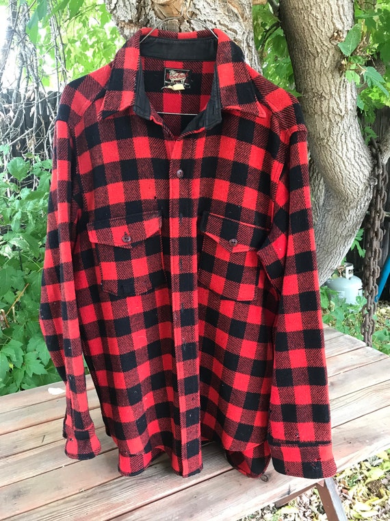 1950s Woolrich Black and Red Buffalo 