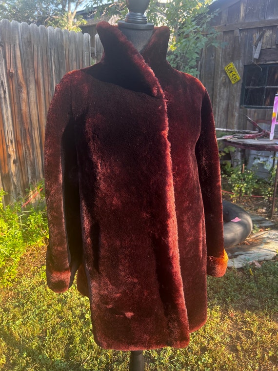 1940’s rich chocolate brown Mouton Lamb Fur Coat