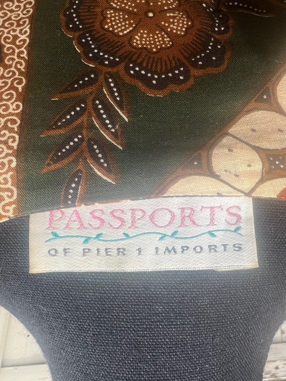 Vintage Passports of Pier 1 calico Kaftan - image 6