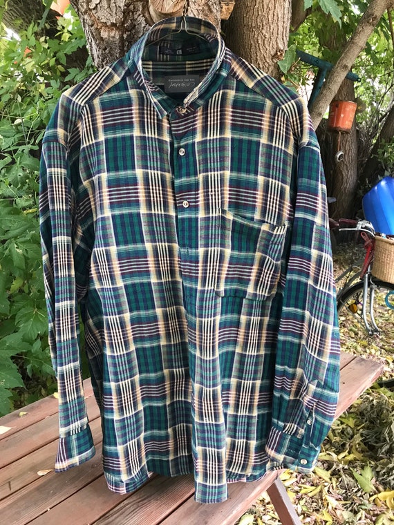 1980’s Lord and Taylor Madras Plaid Shirt