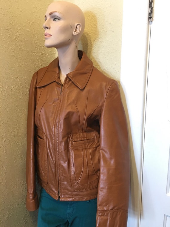 Rock and roll 70s leather moto jacket