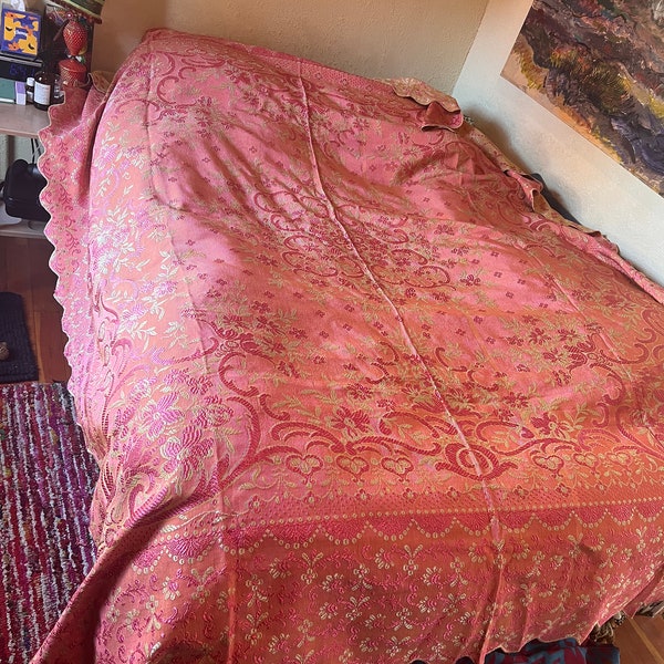 Vintage Italian Silk Bedspread Etsy