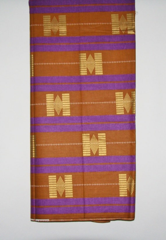 purple and gold african print fabric