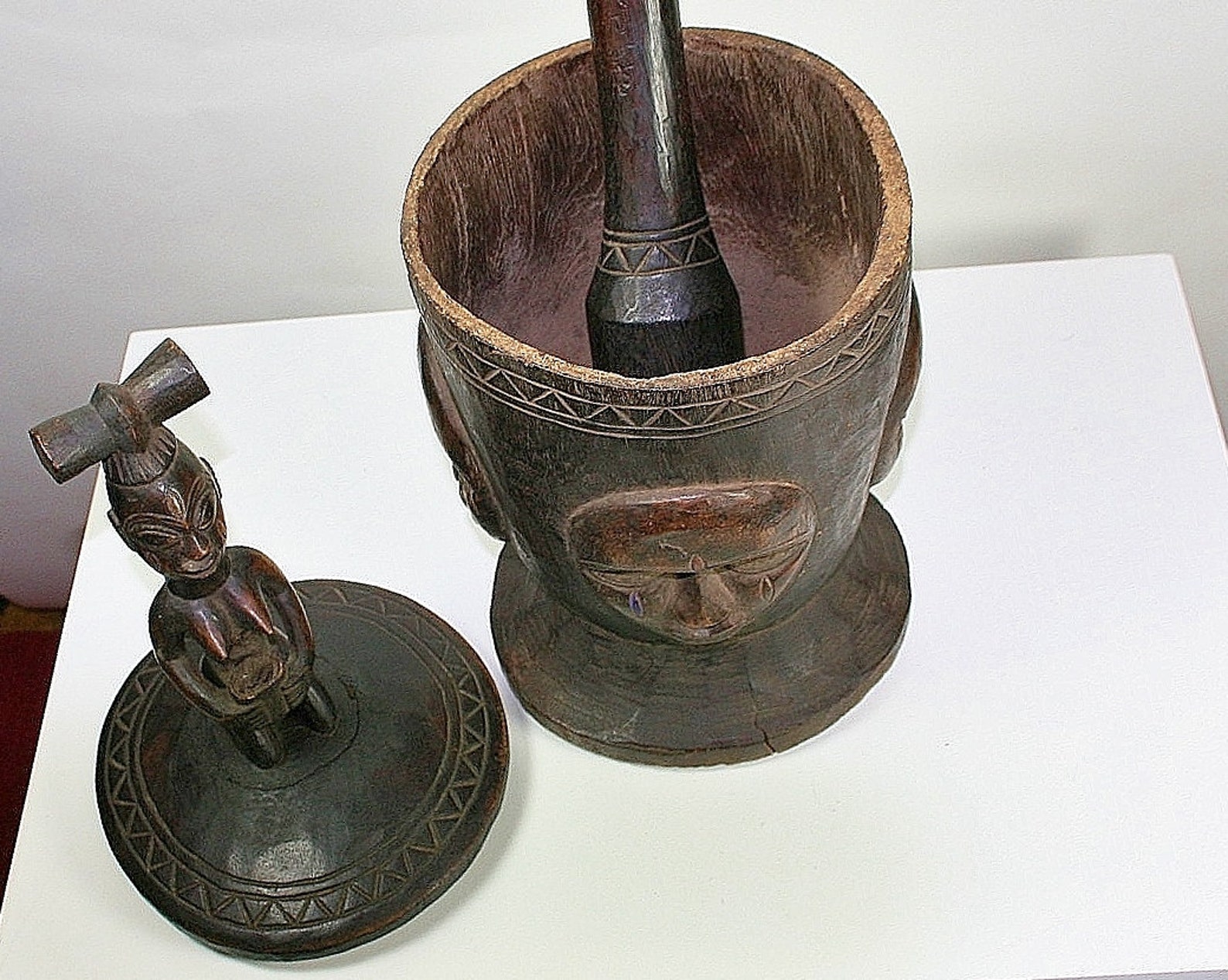 Nigerian Bowl African Yoruba Ceremonial Bowl Mortar and Pestle Etsy