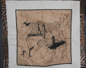 Wall Hanging Cave Art Bushman 25" X 29"