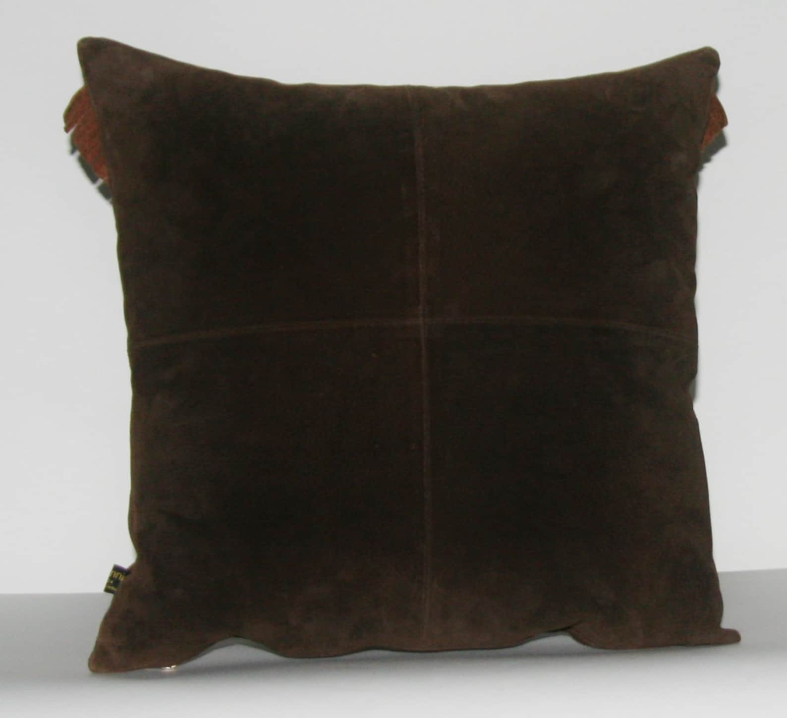 Pillow Authentic Suede & Leather Pillow Cover Cushion Etsy