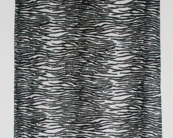 African Fabric 6 Yards Afrik de Woodin Vlisco Zebra Wax Print Fabric Classic Black and White