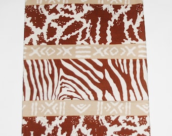 African Fabric 6 Yards Animal Print Vlisco Impression de Woodin Classic