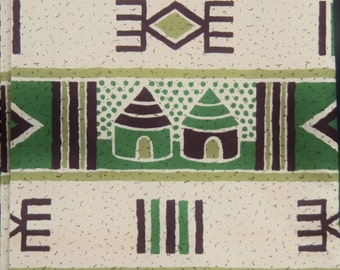 African Fabric 6 Yards Ethnic de Woodin Green Vlisco Classic