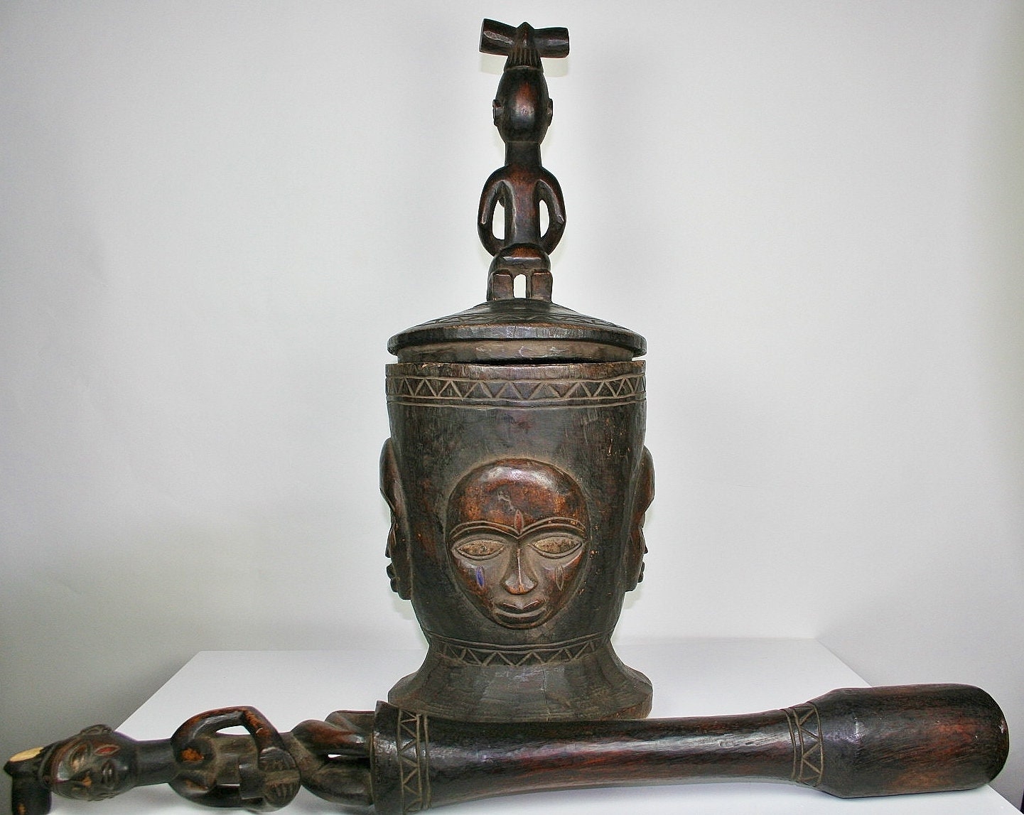 Nigerian Bowl African Yoruba Ceremonial Bowl Mortar and Pestle Etsy