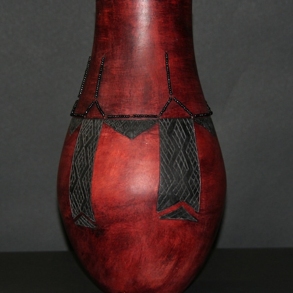 African Tribal Vase Etsy