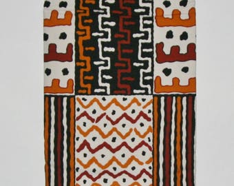 African Fabric 6 Yards Brown Amber Black Amber Bogolon de Woodin, Vlisco Classic African Ankara