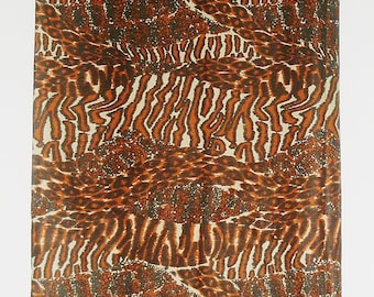 African Fabric 6 Yard Animal Print Wax Fabric  Afrik de Woodin