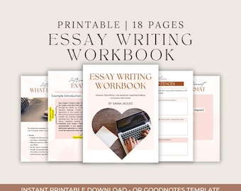 Beginner Essay Workbook For High School or College (Printable and GoodNotes Compatible)