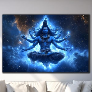 Shiva Wall Art-Tempered Glass Wall Art-Glass Printing-Large Glass Wall Art-Hindu Wall Art-Hindu God Decor-Custom Glass Art-Shiva Wall Decor