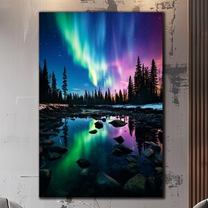 Northern Lights Wall Art-Tempered Glass Wall Art-Glass Printing-Aurora Wall Art-Large Glass Wall Art-Wall Hangings-Aurora Borealis Wall Art
