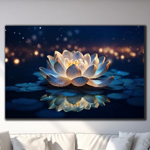 Lotus Flower Wall Art-Tempered Glass Wall Art-Glass Printing-Large Glass Wall Art-Lotus Wall Decor-Photo on Glass-Custom Photo Glass