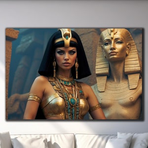 Cleopatra Tempered Glass Wall Art-Cleopatra Wall Art-Egyptian Wall Art-Large Wall Art-Ancient Egypt Wall Art-Glass Printing-Custom Glass Art