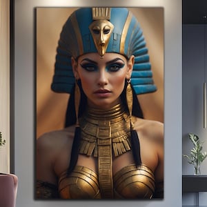 Egyptian Wall Art-Tempered Glass Wall Art-Cleopatra Wall Art-Ancient Egypt Wall Art-Glass Wall Decor-Glass Printing-Large Glass Wall Art