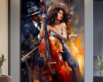 Jazz Wall Art-Musical Wall Art-Tempered Glass Wall Art-Music Wall Decor-Musicians Art-Glass Printing-Ethnic Art-Glass Large Wall Art