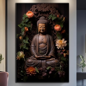 Hindu Wall Art-Tempered Glass Wall Art-Buddha Wall Art-Large Wall Art-Buddha Wall Painting-Glass Printing-Indian Wall Art-Buddha Wall Decor