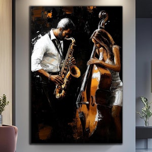 Musical Wall Art-Jazz Wall Art-Tempered Glass Wall Art-Music Wall Decor-Musicians Art-Glass Printing-Ethnic Art-Glass Large Wall Art