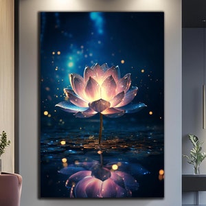 Lotus Flower Wall Art-Tempered Glass Wall Art-Glass Printing-Glass Large Wall Art-Lotus Wall Art-Photo on Glass-Panoramic Wall Art-Gift