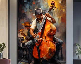 Musical Wall Art-Jazz Wall Art-Tempered Glass Wall Art-Music Wall Decor-Musicians Art-Glass Printing-Ethnic Art-Glass Large Wall Art