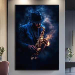 Musical Wall Art-Jazz Wall Art-Tempered Glass Wall Art-Music Wall Decor-Musicians Art-Glass Printing-Ethnic Art-Glass Large Wall Art
