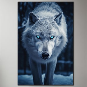 Tempered Glass Wall Art-Wolf Wall Art-Glass Printing-Wolf Wall Decor-Wolf Painting-Glass Large Wall Art-Wall Hangings-Glass Wall Decor-Gift