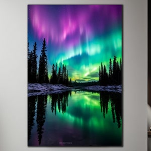 Northern Lights Wall Art-Tempered Glass Wall Art-Glass Printing-Aurora Wall Art-Large Glass Wall Art-Wall Hangings-Aurora Borealis Wall Art
