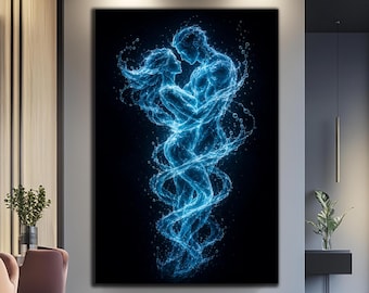 Abstract Love Wall Art-Tempered Glass Wall Art-Glass Printing-Large Glass Wall Art-Custom Photo Glass-Photo on Glass-Abstract Glass Print