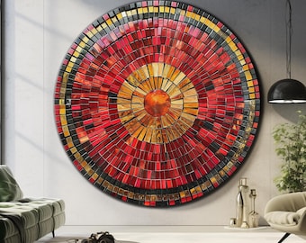 Luxury Glass Wall Art, Tempered Glass Wall Art, Modern Glass Wall Art, Round Painting, Abstract Glass Wall Art, Large Glass Wall Art