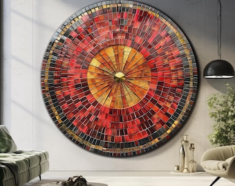 Luxury Glass Wall Art, Tempered Glass Wall Art, Modern Glass Wall Art, Round Painting, Abstract Glass Wall Art, Large Glass Wall Art