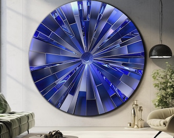 Tempered Glass Wall Art, Luxury Glass Wall Art, Modern Glass Wall Art, Round Painting, Large Glass Wall Art, Abstract Glass Wall Art, Gift