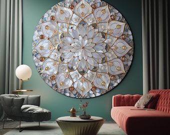 Tempered Glass Wall Art, Luxury Glass Wall Art, Modern Glass Wall Art, Round Painting, Large Glass Wall Art, Abstract Glass Wall Art, Gift