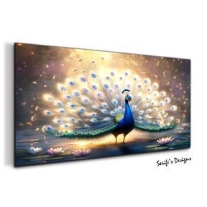 Peacock Wall Art-Peacock Wall Decor-Tempered Glass Wall Art-Wall Hangings-Animal Wall Decor-Glass Printing-Glass Wall Decor-Large Wall Art