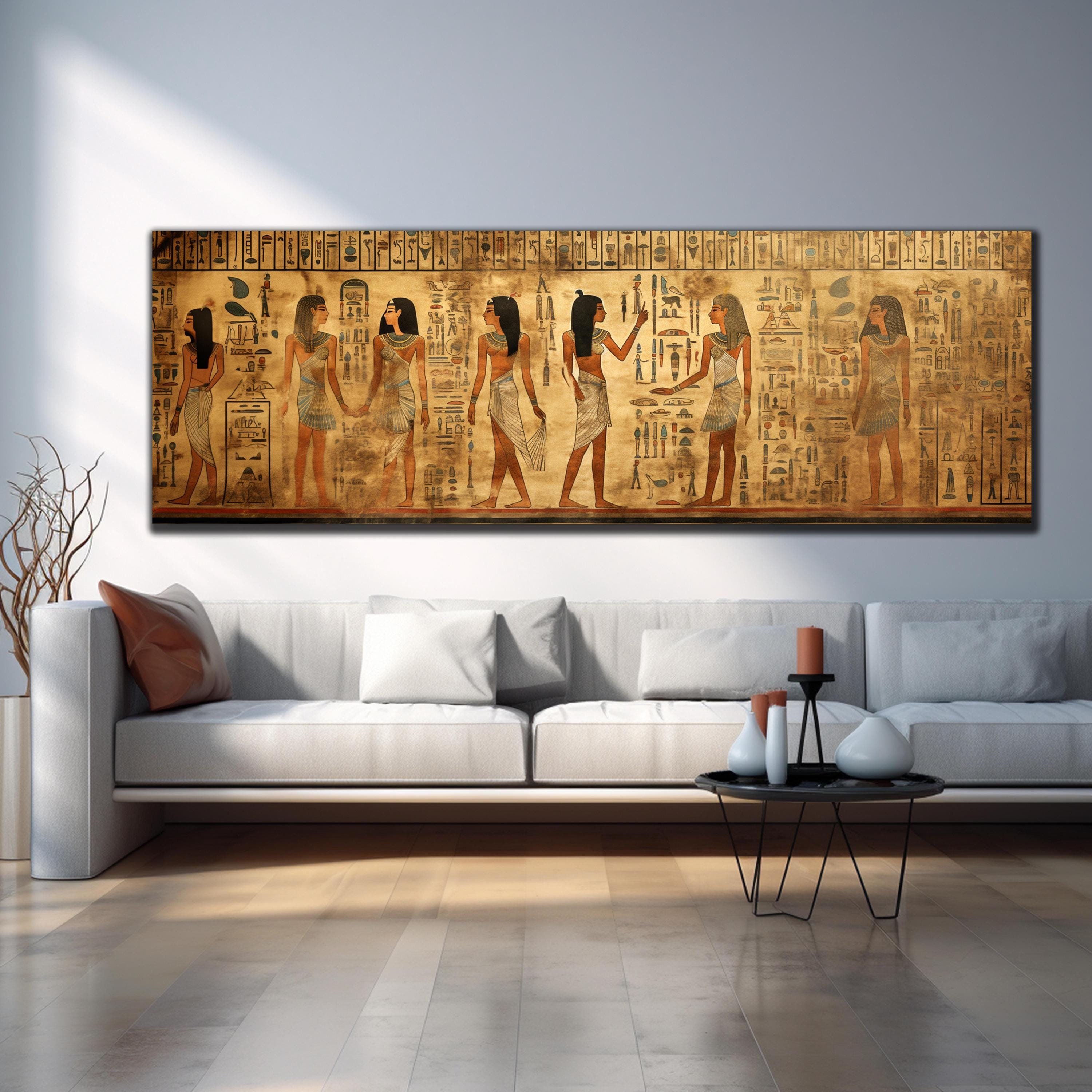 Egyptian Wall Art-Panoramic Wall Art-Tempered Glass Wall Art-Glass Printing-Large Glass Wall Art-Ancient Egypt Wall Art-Egyptian Pharaoh Art