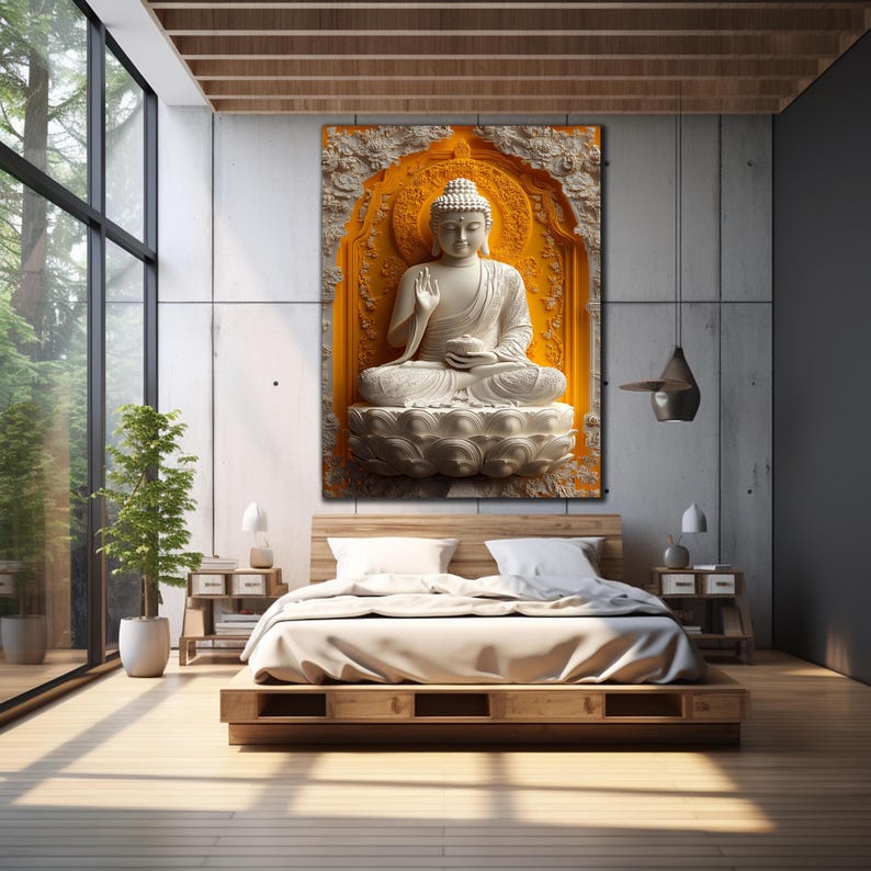 Buddha Wall Art-buddha Wall Decor-large Wall Art-buddha Wall Painting ...